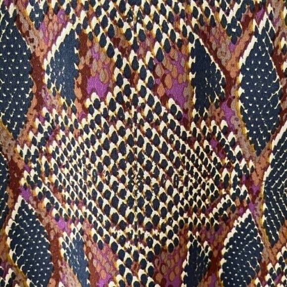Veronica M Snakeskin Flutter Sleeve Dress Size Large - Picture 7 of 9
